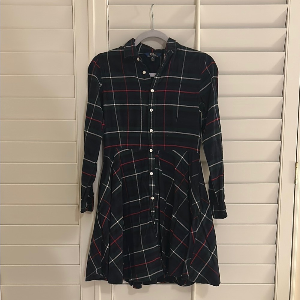 Ralph Lauren kids Plaid Dress - Black and Red